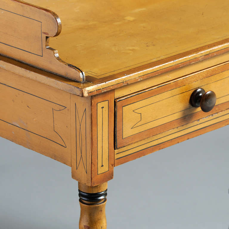 British Regency Buff-Painted Dressing Table