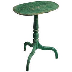 Green-painted Vernacular Tripod Table