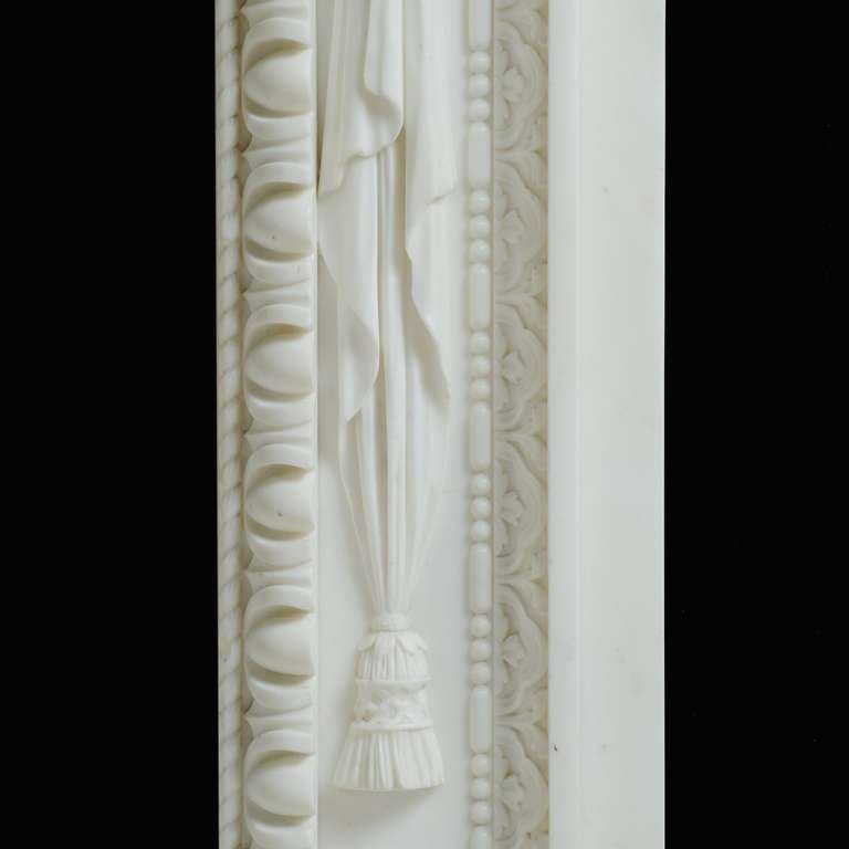 white marble john flaxman style chimneypiece