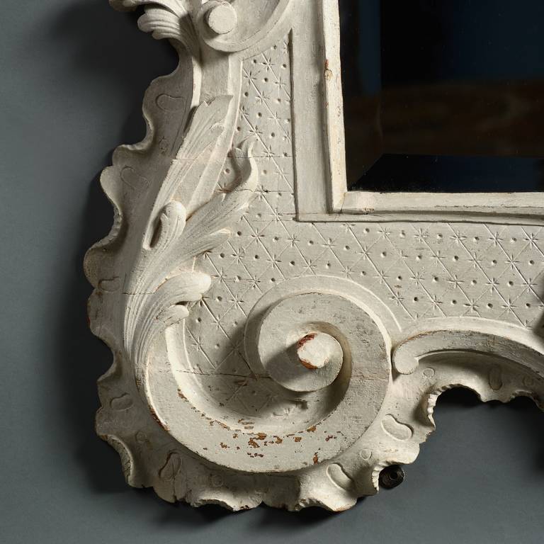 18th Century and Earlier George II Painted Mirror