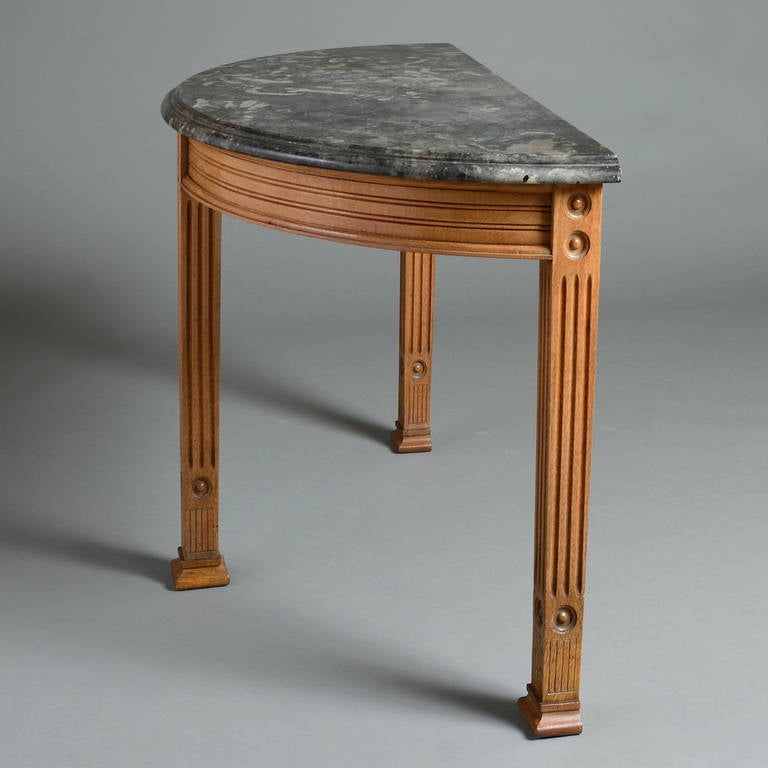 British Pair of Frosterley Marble Side Tables