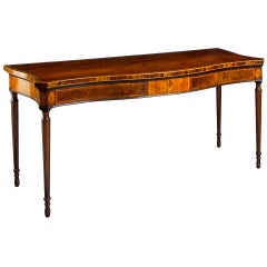 George III Mahogany and Marquetry Side Table, circa 1780