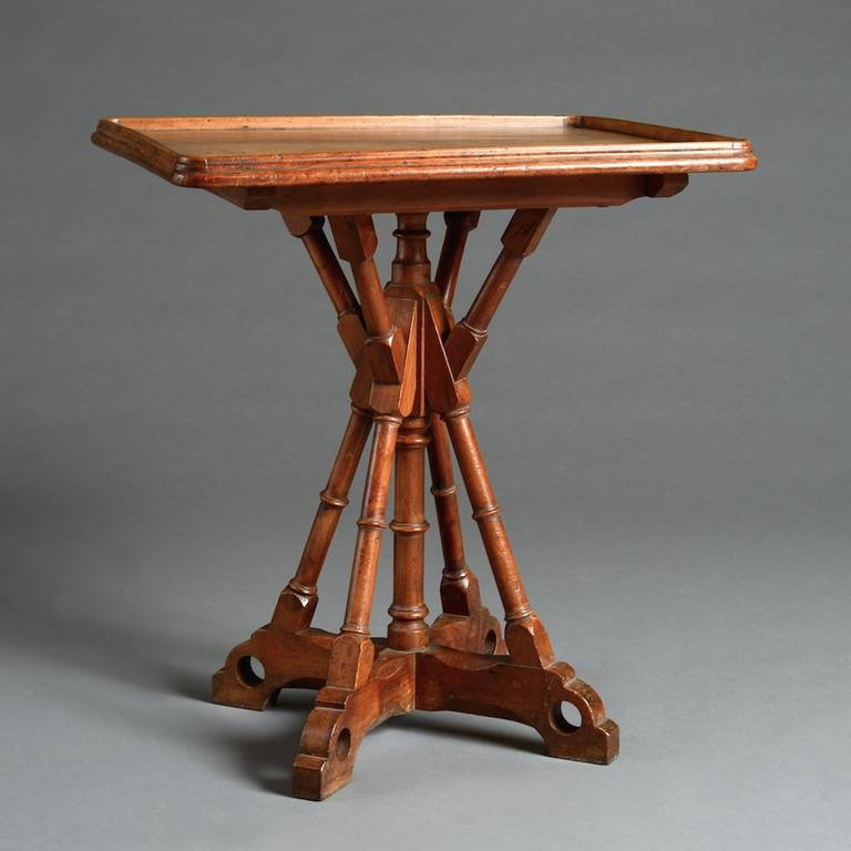 British Pugin Cedar Lamp Table