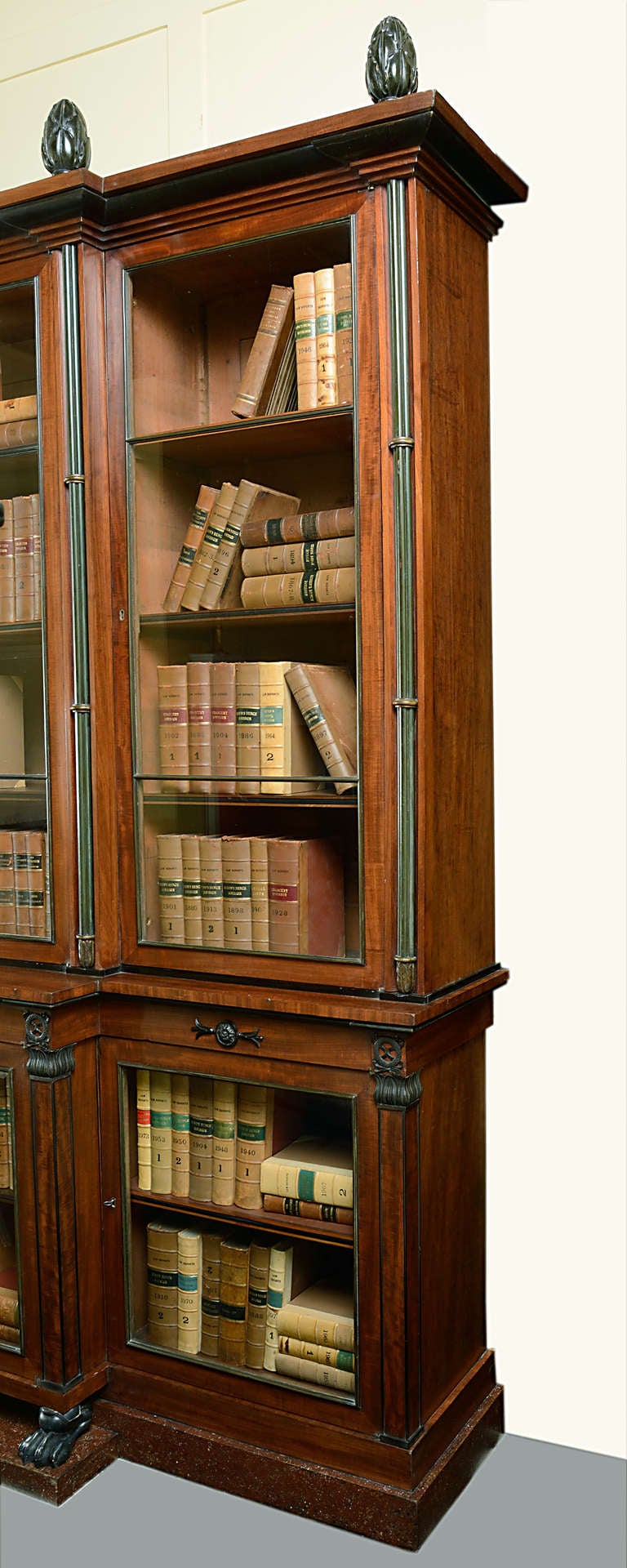 Regency Mahogany Breakfront Bookcase 1