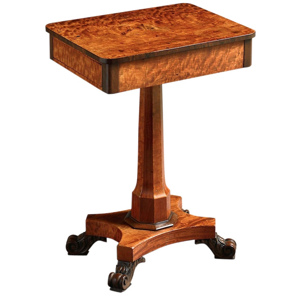 Regency Satinwood Lamp Table