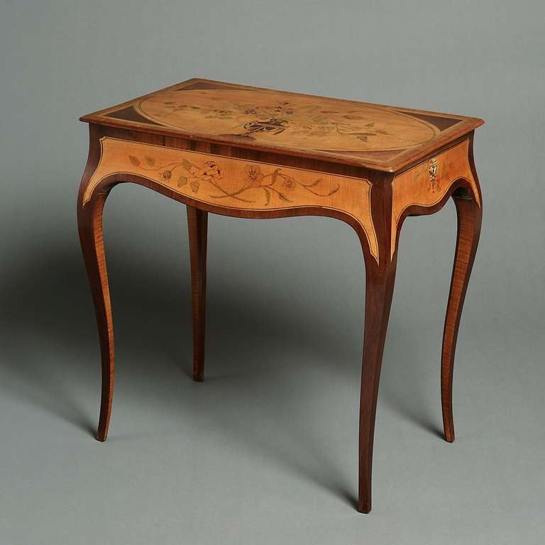 British George III Marquetry Writing Table