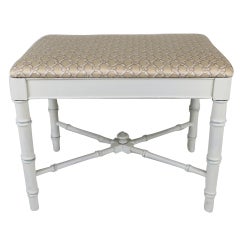 Bench From The Greenbrier Hotel With Draper Style Fabric