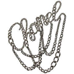 CHANEL Signature Brooch / Pin with Chain Detail