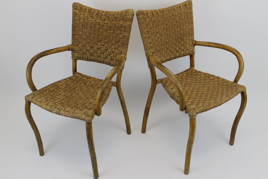 20th Century Hollywood regency style bamboo chairs