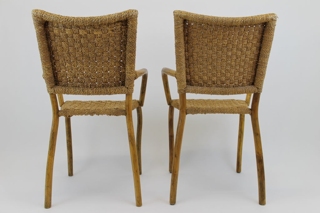 Bamboo Hollywood regency style bamboo chairs