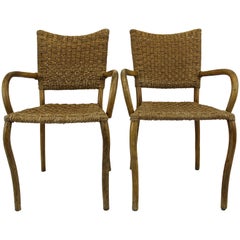 Hollywood regency style bamboo chairs