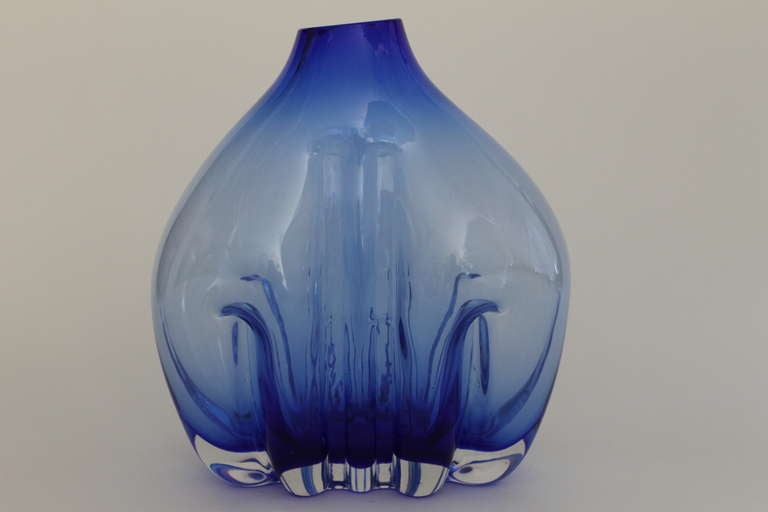 Large Murano Glass Sculptural Vase by TONI ZUCCHERI