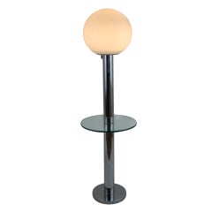 Midcentury Chrome Floor Lamp/Table