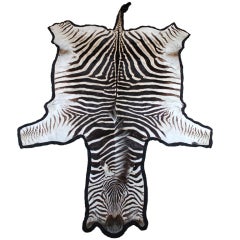 African zebra skin rug or wall hanging
