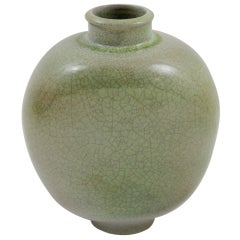 Chantal pottery vase with crackled finish by Karlsruhe