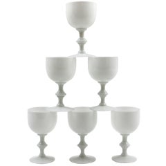 Vintage Portieux Vallerysthal P.V. France Water Goblets (6)