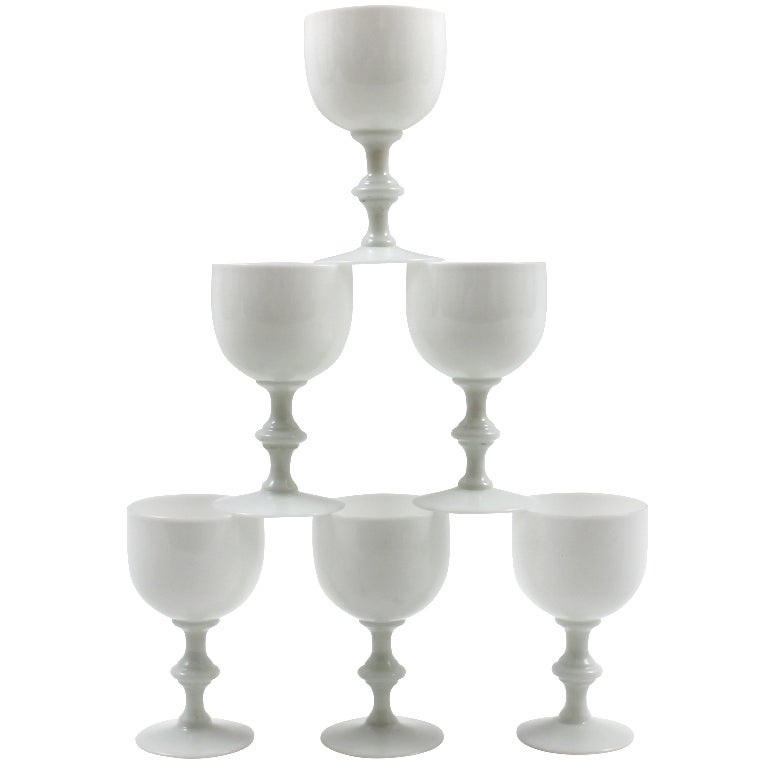 Portieux Vallerysthal P.V. France Water Goblets (6)