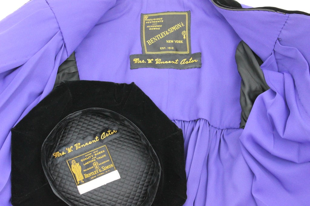 American Estate of Brooke Astor Cap and Gown from NYU New York University For Sale