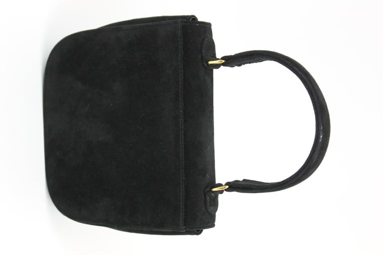 Italian Vintage Suede Handbag By Fendi For Sale