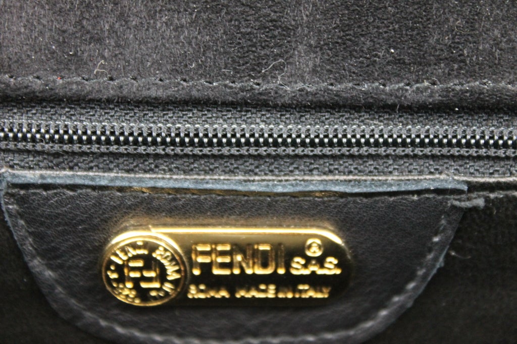 Vintage Suede Handbag By Fendi For Sale 3
