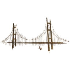 Golden Gate Bridge Wall Sculpture by Curtis Jere