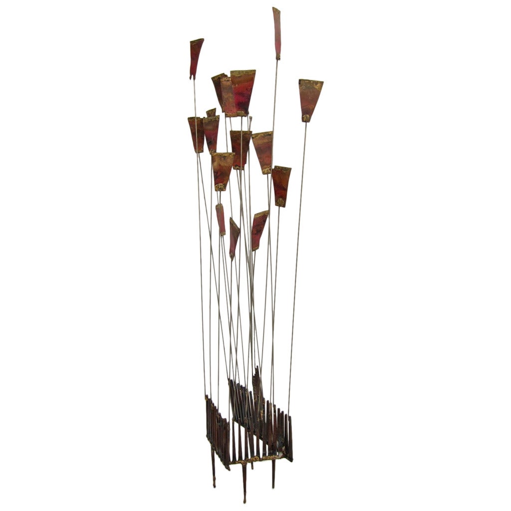 Abstract Metal Table Sculpture attributed to William Bowie For Sale