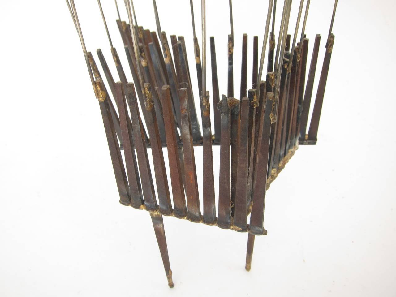 20th Century Abstract Metal Table Sculpture attributed to William Bowie For Sale