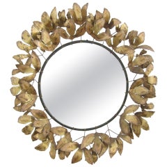 Large Curtis Jere "Leaf" Mirror