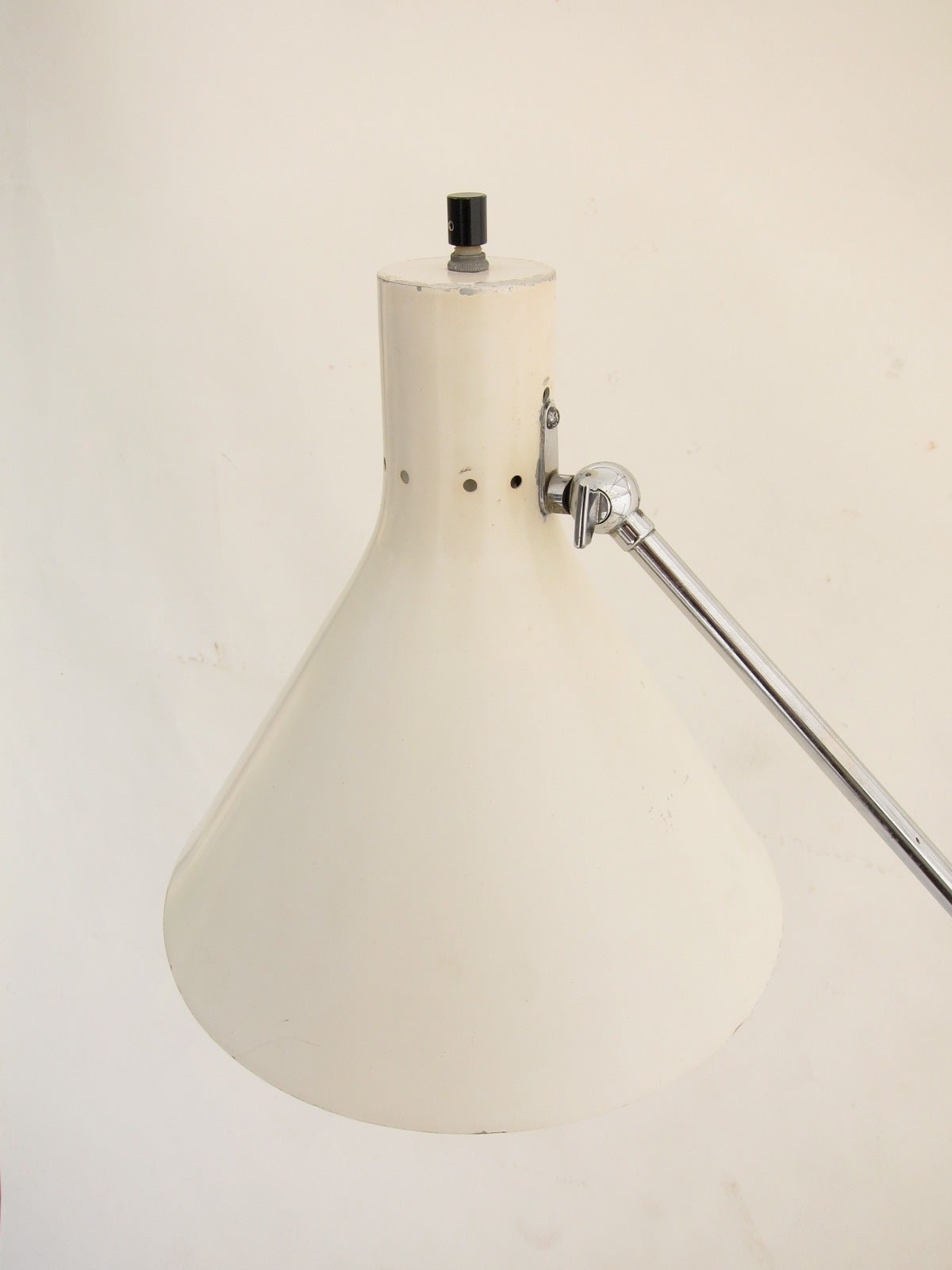 Arredoluce one-arm floor lamp with marble base.