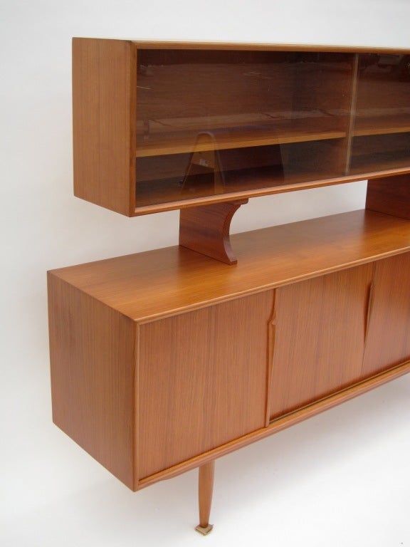 Arne Vodder Danish Teak Sideboard and China Cabinet