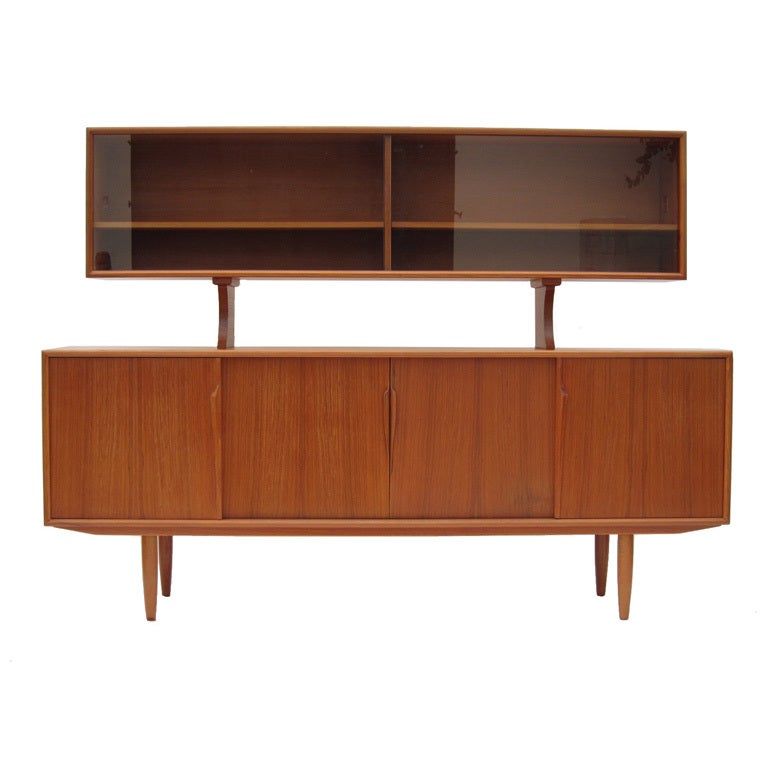 Arne Vodder Danish Teak Sideboard and China Cabinet