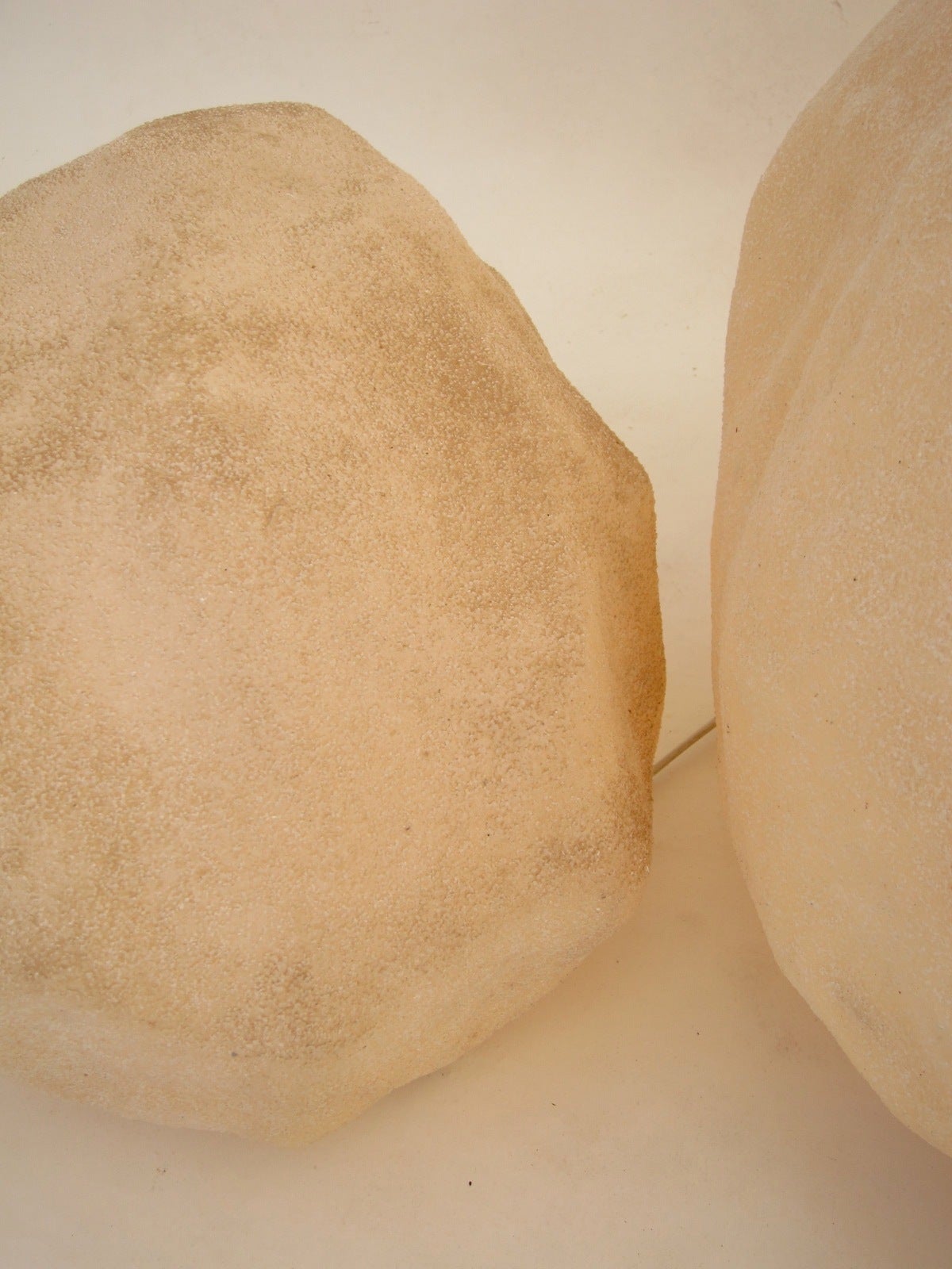 Set of Three Fiberglass Rock Lamps by Singleton