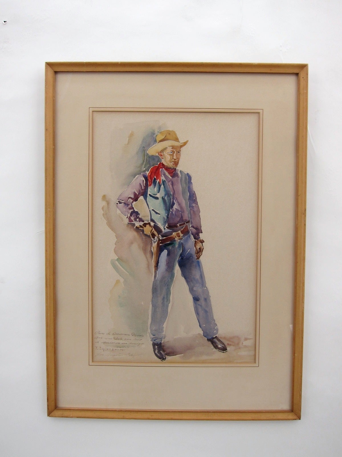 Cowboy Watercolor by Ramón Espino Barros