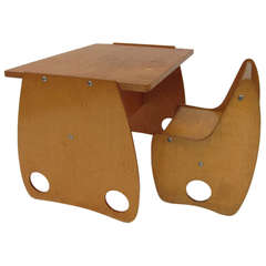 Child's Desk and Chair by Albrecht Lange and Hans Mitzlaff