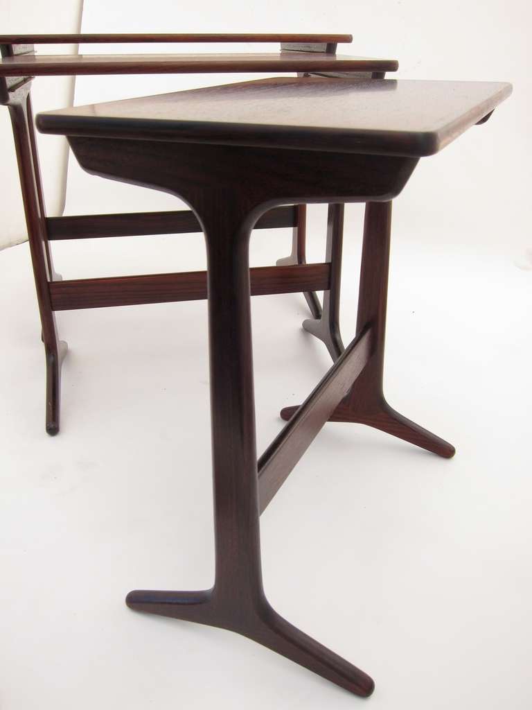 Danish Rosewood Nesting Tables 2
