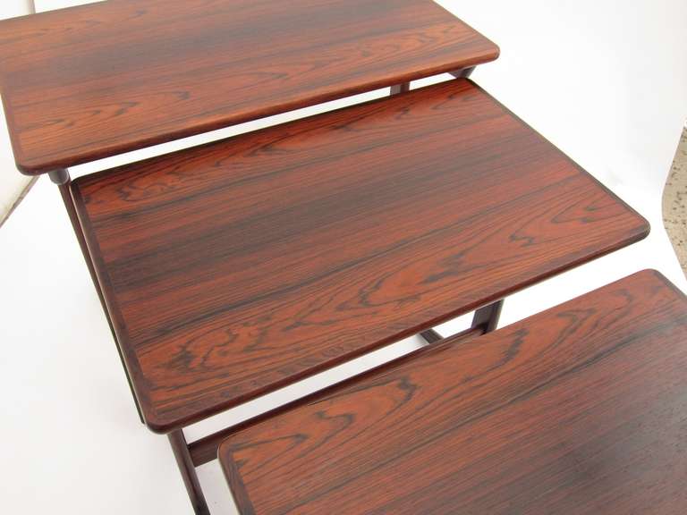 Danish Rosewood Nesting Tables 1