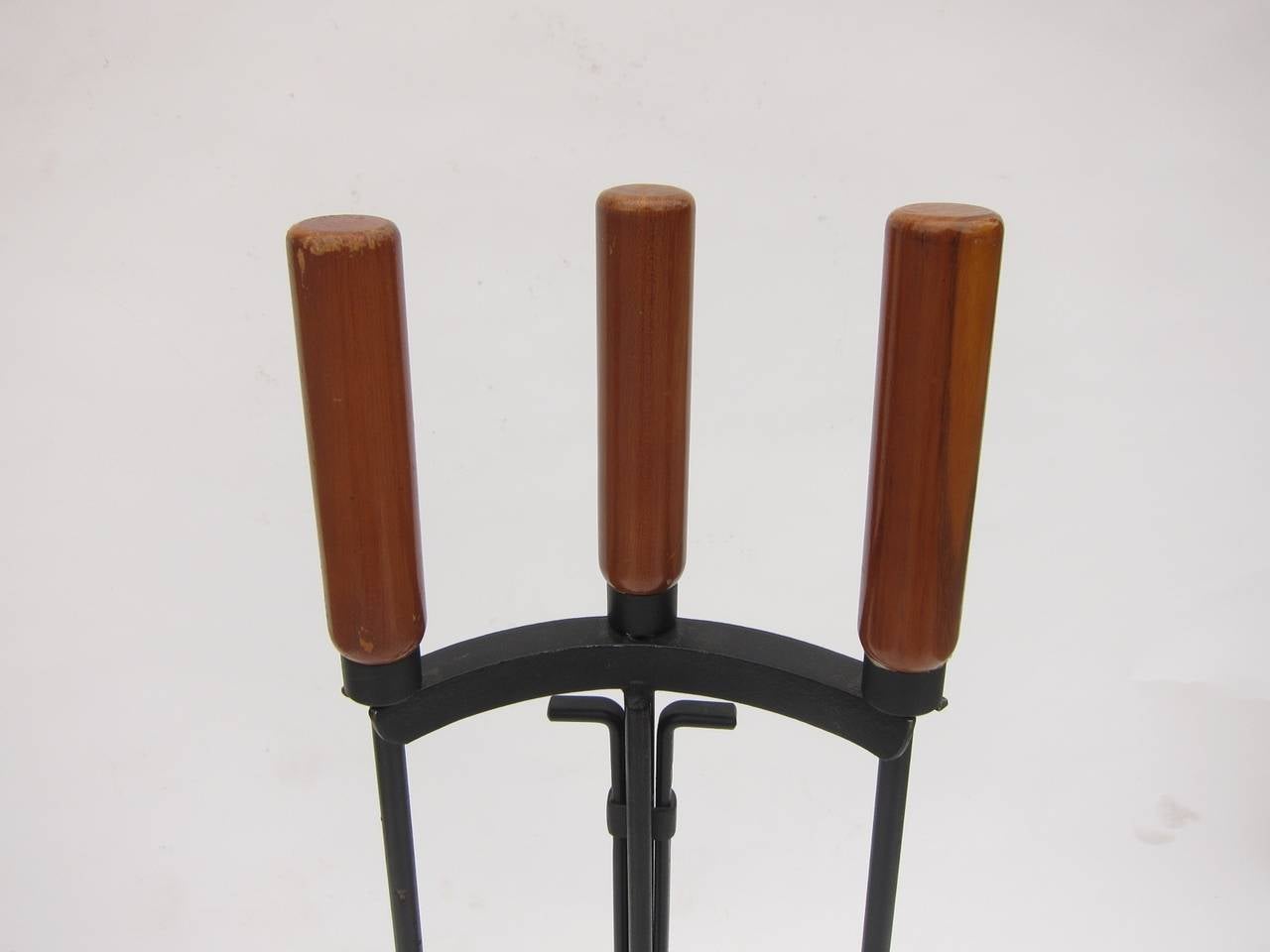American Modernist Fire Tool Set For Sale