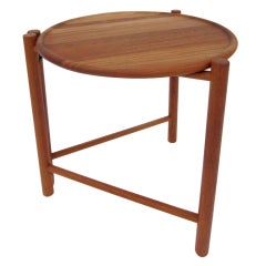 Danish Folding Side Table