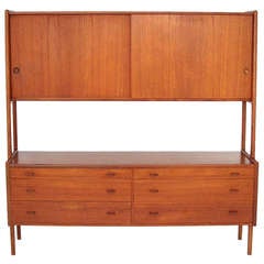 Hans Wegner Teak Sideboard with Hutch