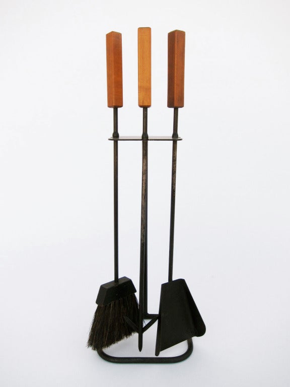 fireplace tool set by San Francisco designer, Luther Conover.