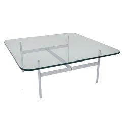 Gerald McCabe Chrome and Glass Coffee Table