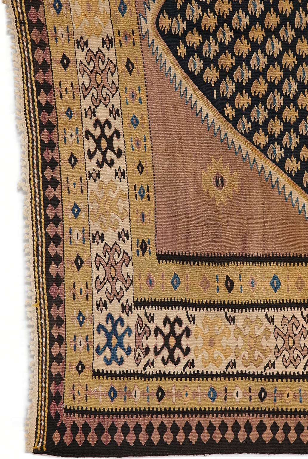 Late 19th Century Persian Bidjar Kilim, in Pure Wool and Natural Vegetable Dyes, circa 1890