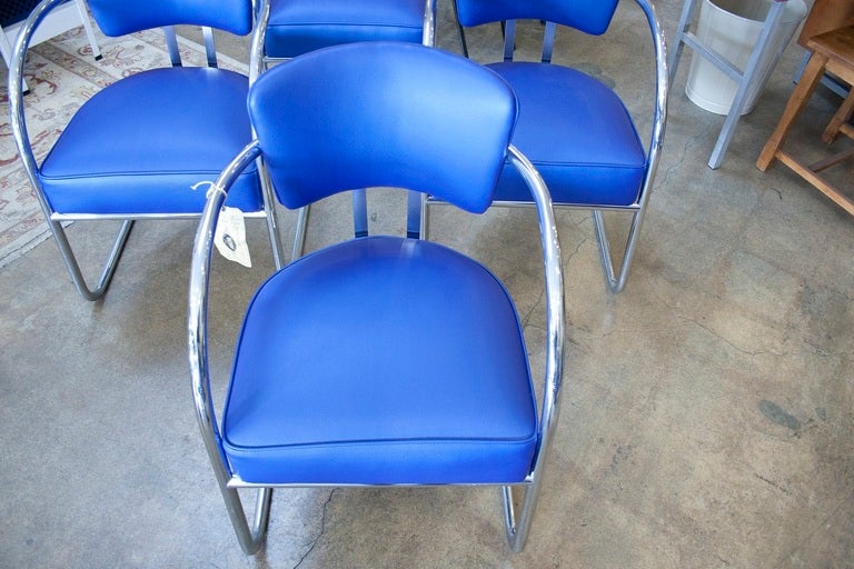 Mid-20th Century Vintage Chrome Craft Dining Chairs