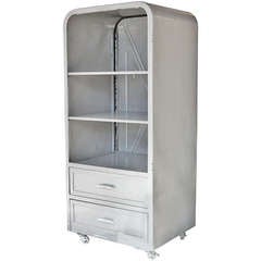 Vintage Repurposed 1950s Refrigerator/ Freezer Cabinet Case