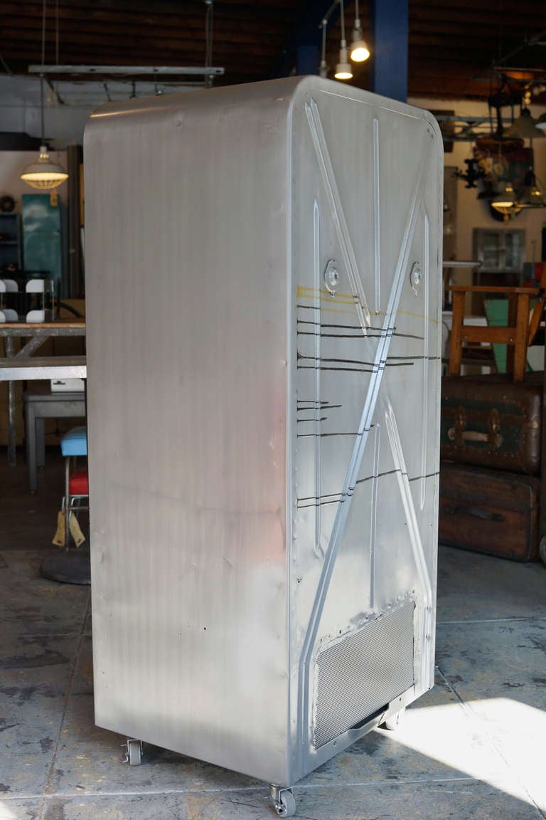 Mid-Century Modern Repurposed 1950s Refrigerator/ Freezer Cabinet Case