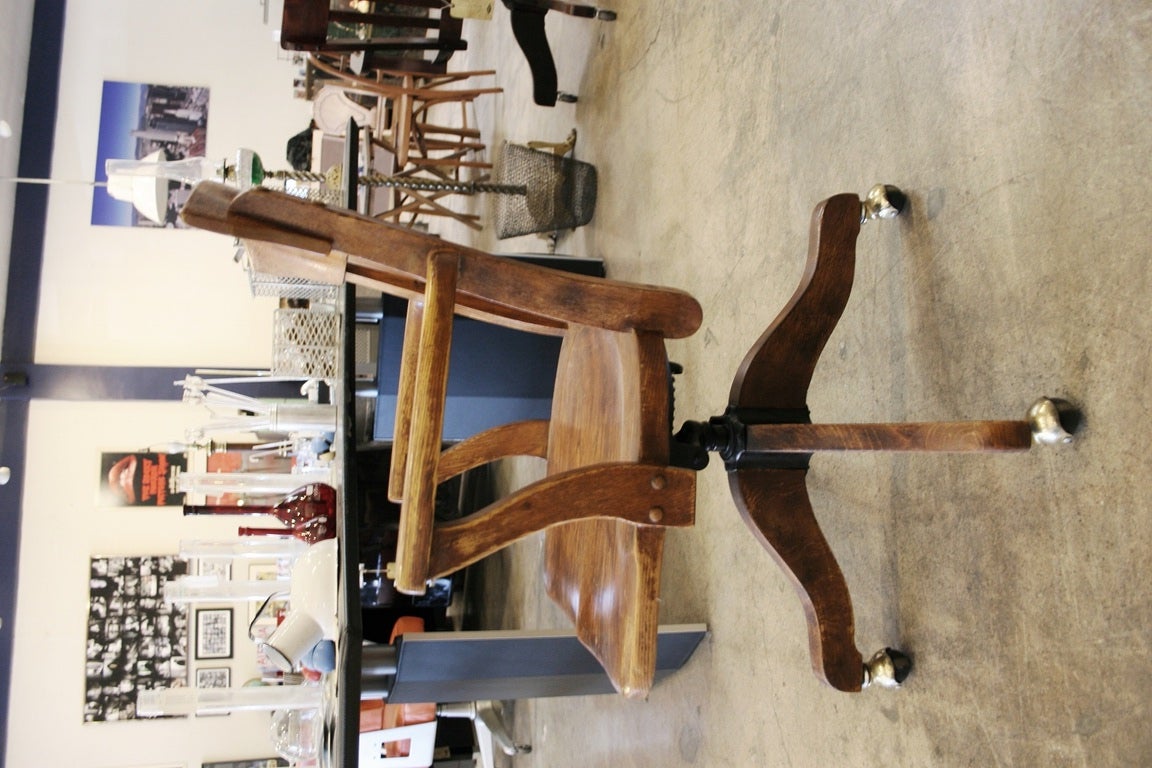 Vintage Wooden Desk Chair For Sale 1