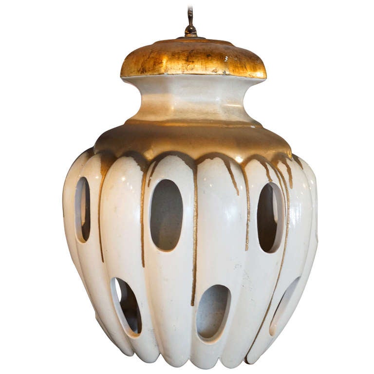 1960s Retro Ceramic Light Fixture at 1stdibs