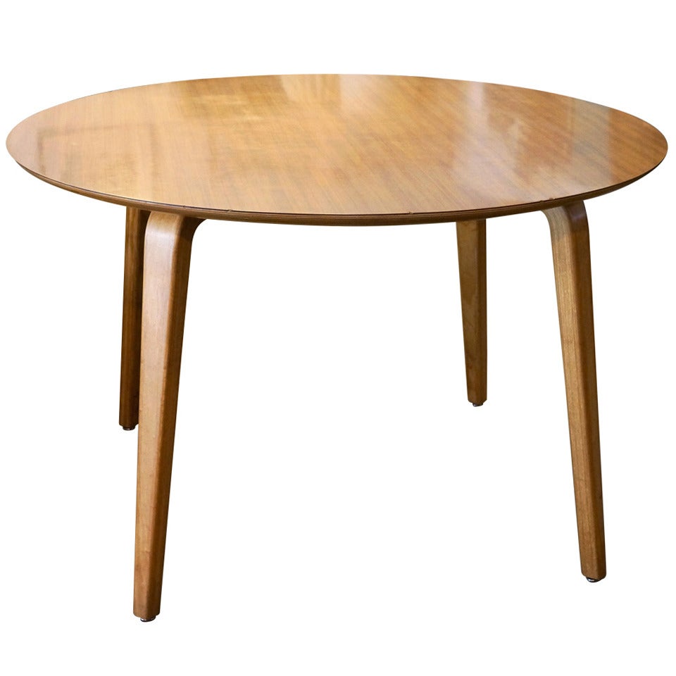 Thonet Original Bentwood Round Table, 1950s