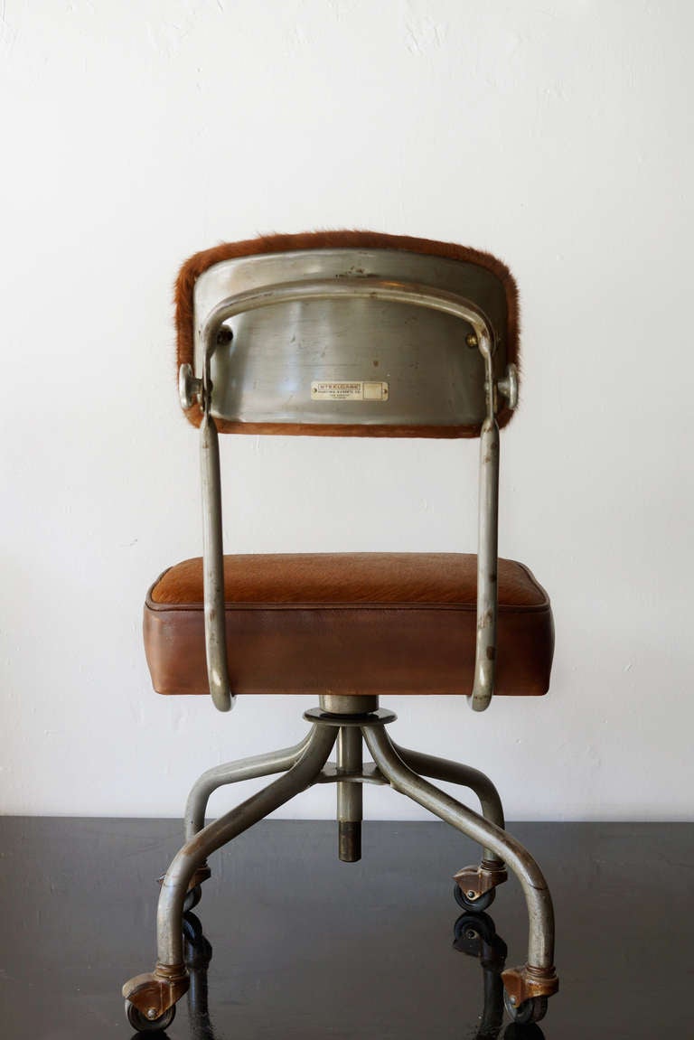 Industrial 1940s Steelcase Desk Office Chairs