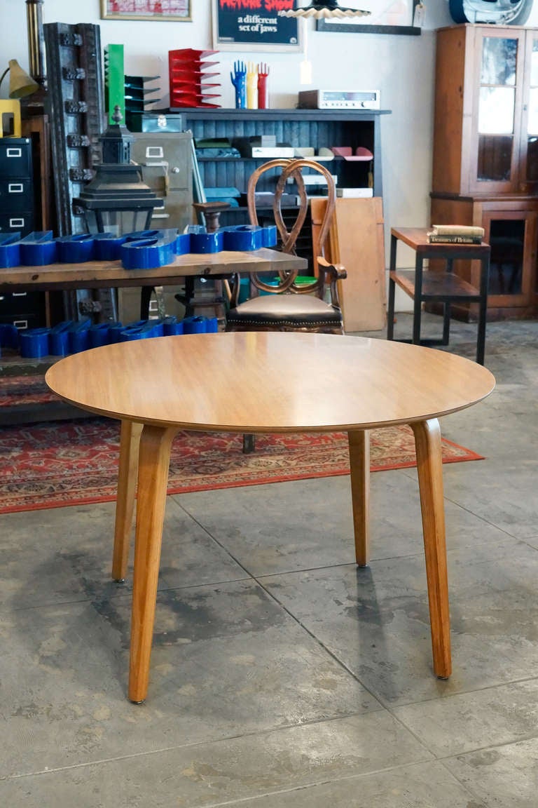 Original Bentwood Round Table, 1950s at 1stDibs